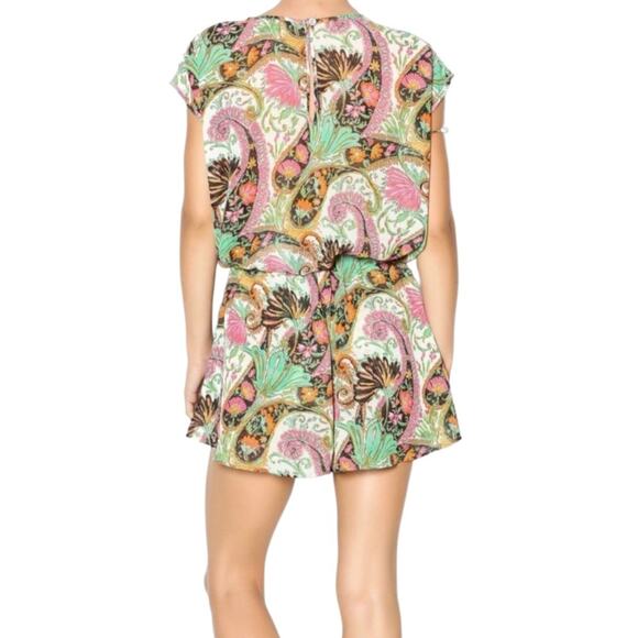Show Me Your Mumu Rowdy Romper Paisley Womens M Boho Festival Fairly Forest - Picture 2 of 10